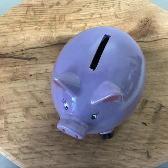 🟣 Purple Piggy Bank in Like New Condition - Cute & Colorful - Picture 9 of 15